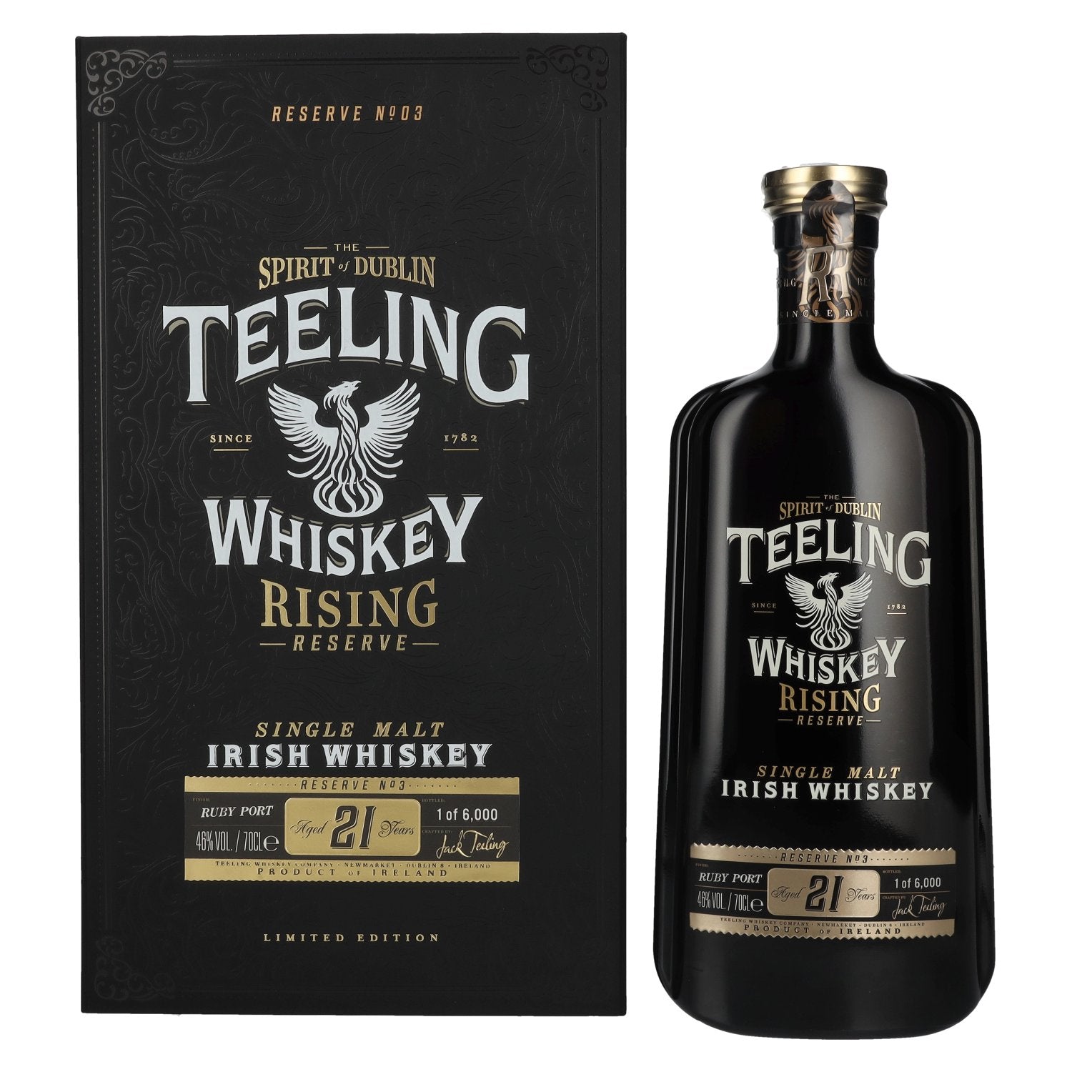Teeling Whiskey 21 Years Old Single Malt RISING RESERVE No. 3 46% Vol. 0,7l in Geschenkbox