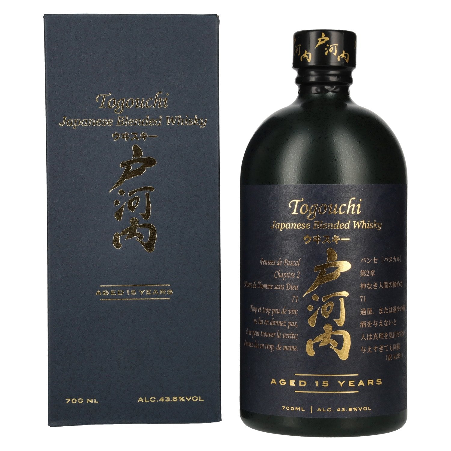 Togouchi 15 Years Old Japanese Blended Whisky 43,8% Vol. 0,7l in geschenkverpakking