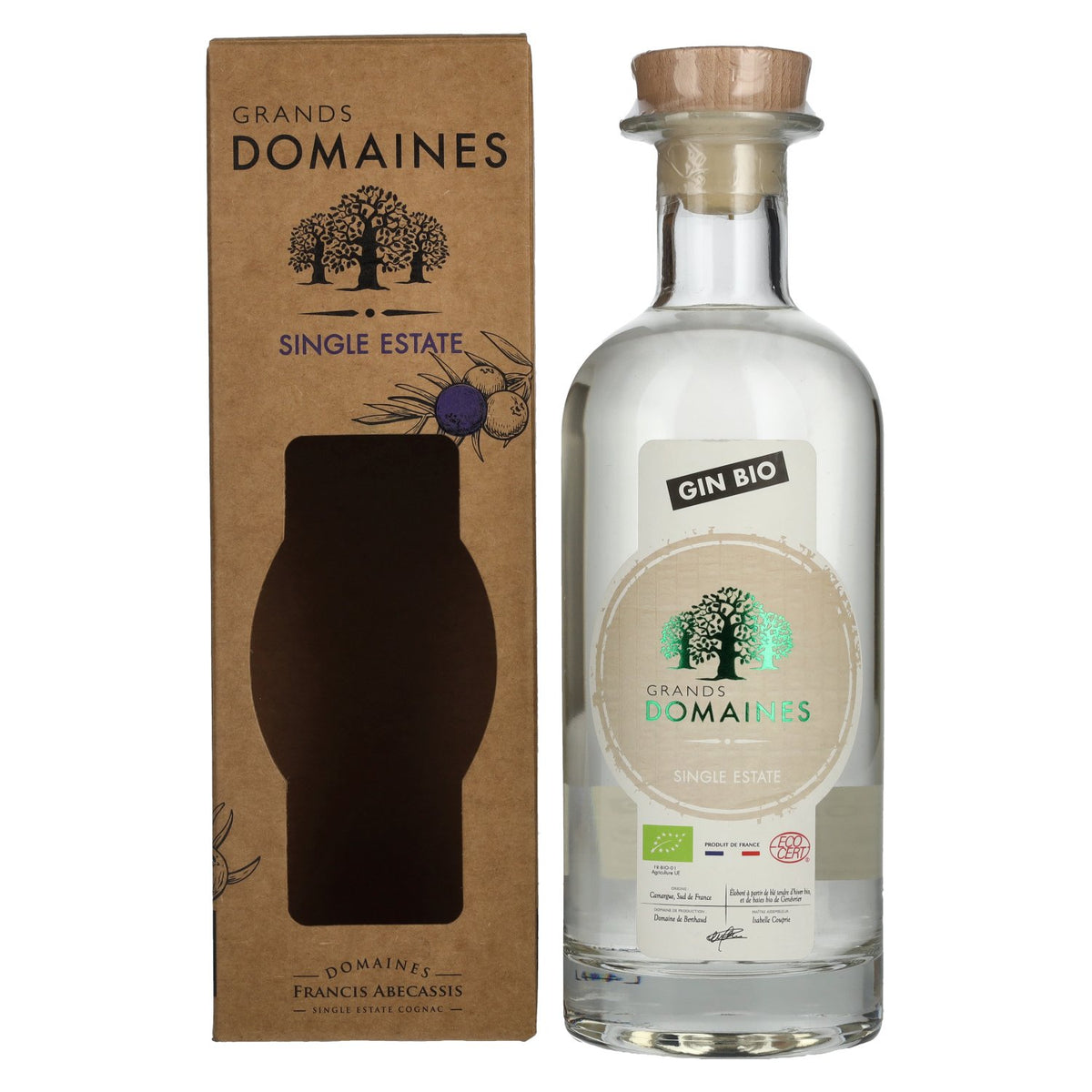 Grands Domaines Bio French Gin 40% vol. 0,7 l in geschenkverpakking