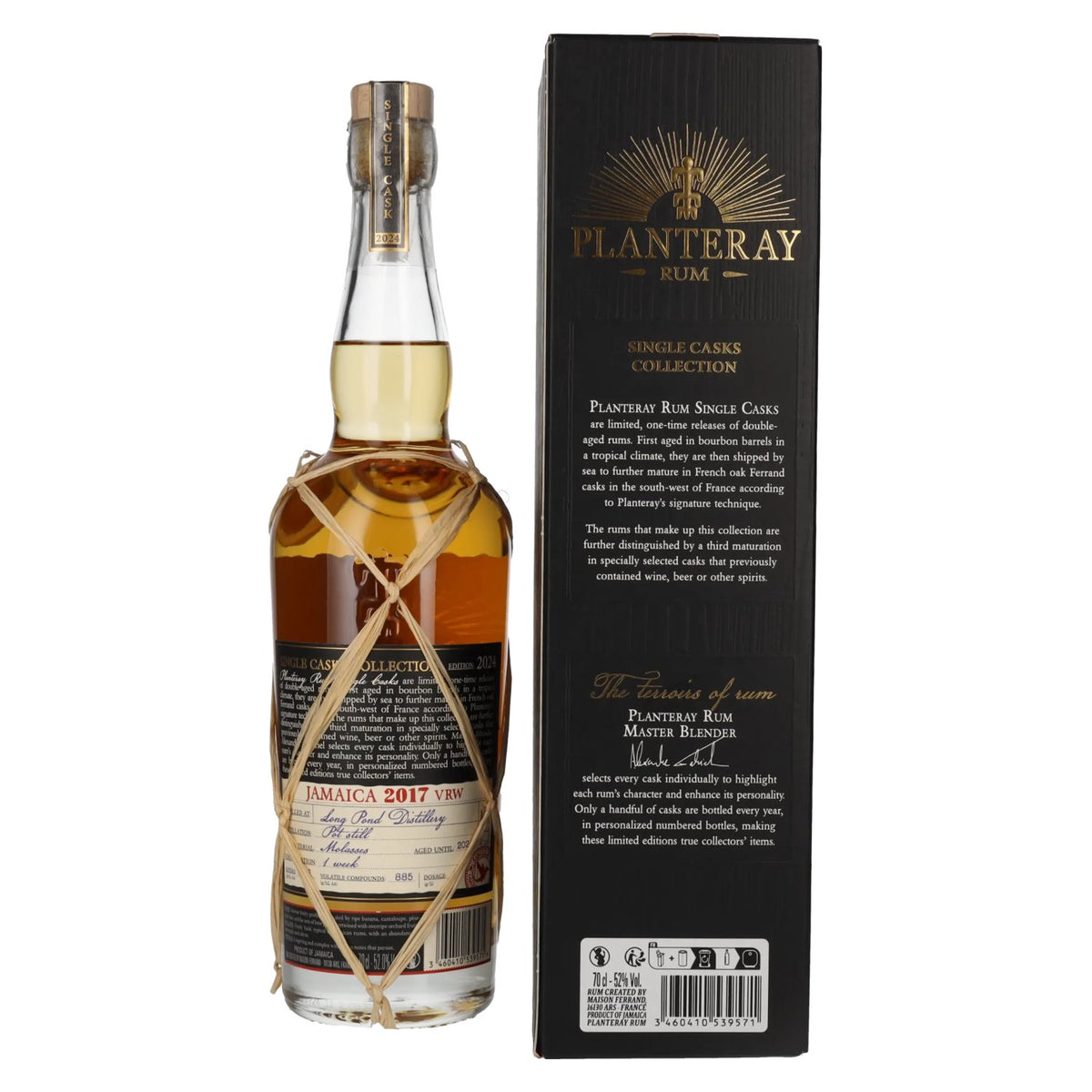 Planteray Rum JAMAICA VRW 2017 Kentucky Bourbon Cask Finish 52% vol. 0,7 l in geschenkverpakking