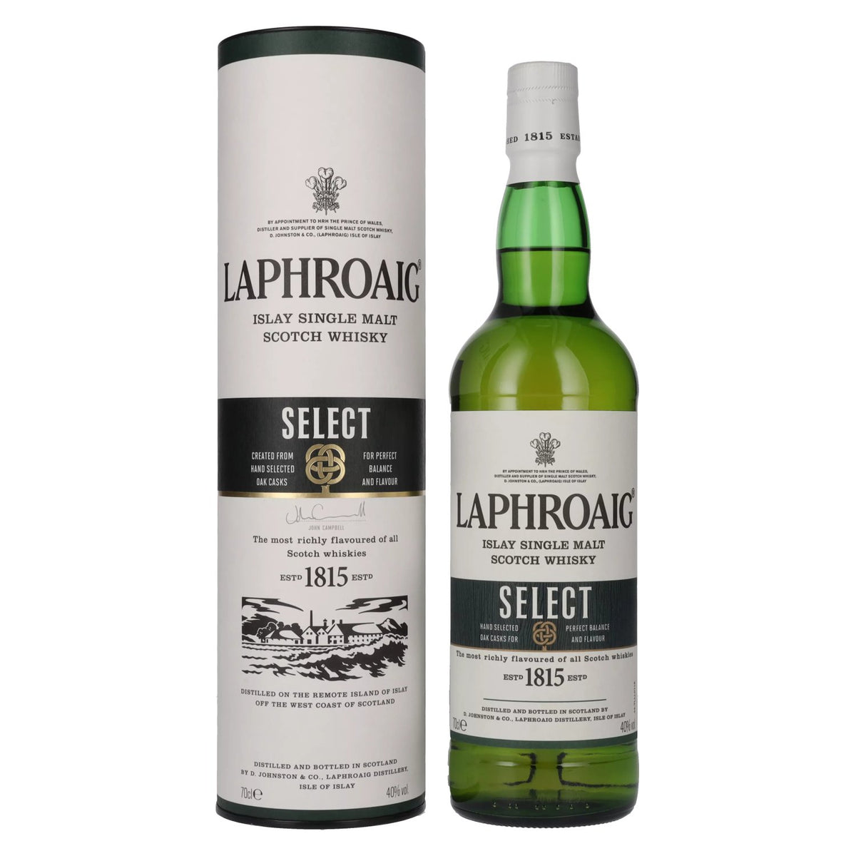 Laphroaig SELECT Islay Single Malt Scotch Whisky 40% ABV, 0.7 litres, in a gift box