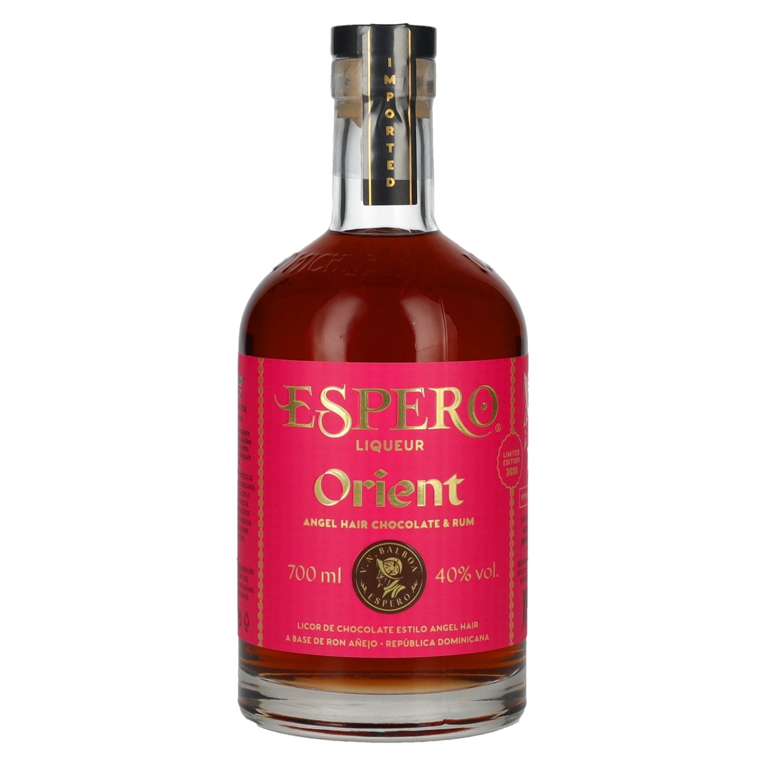 Ron Espero ORIENT Engelhaar Chocolade &amp; Rum Likeur Limited Edition 40% Vol. 0,7l