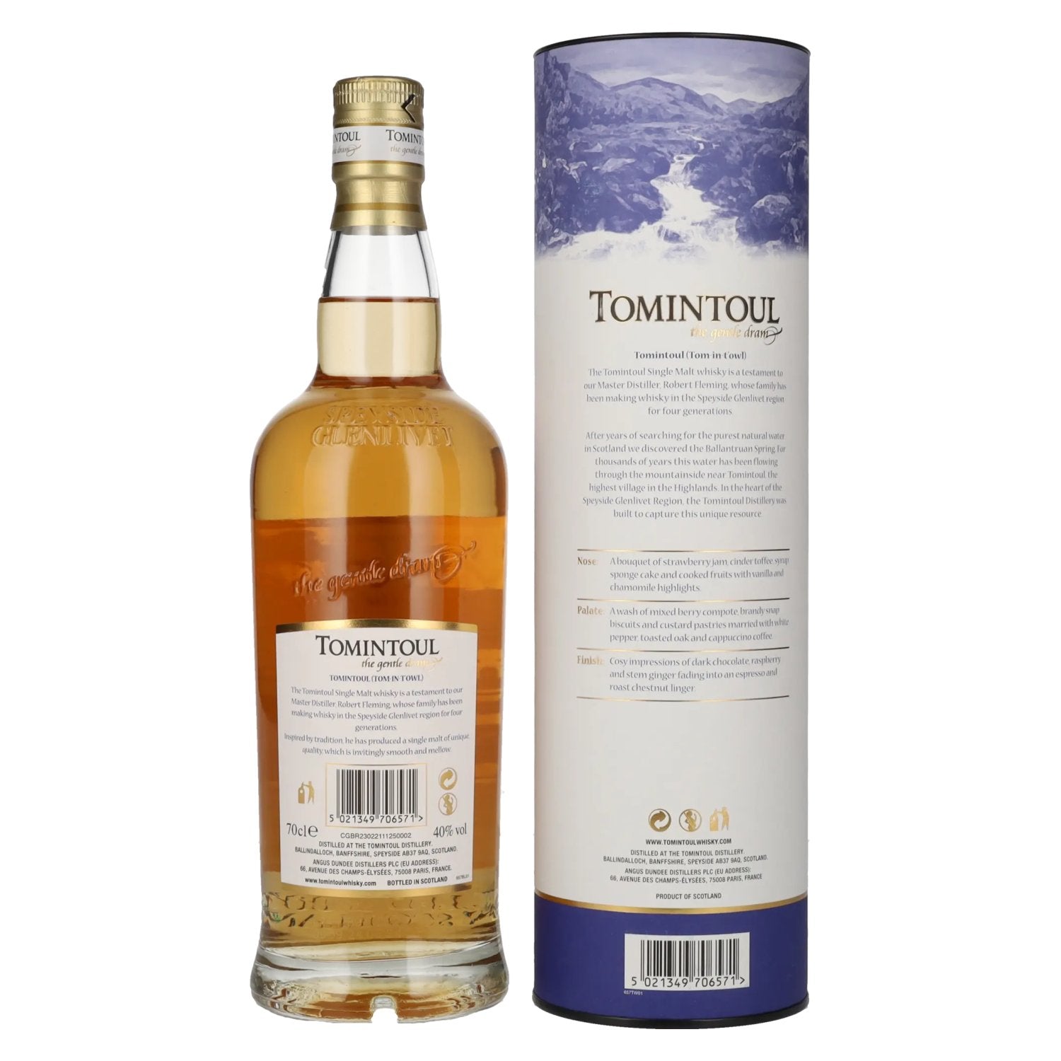 Tomintoul Small Batch Tempranillo Wijn Fust Finish 40% Vol. 0,7l in geschenkverpakking