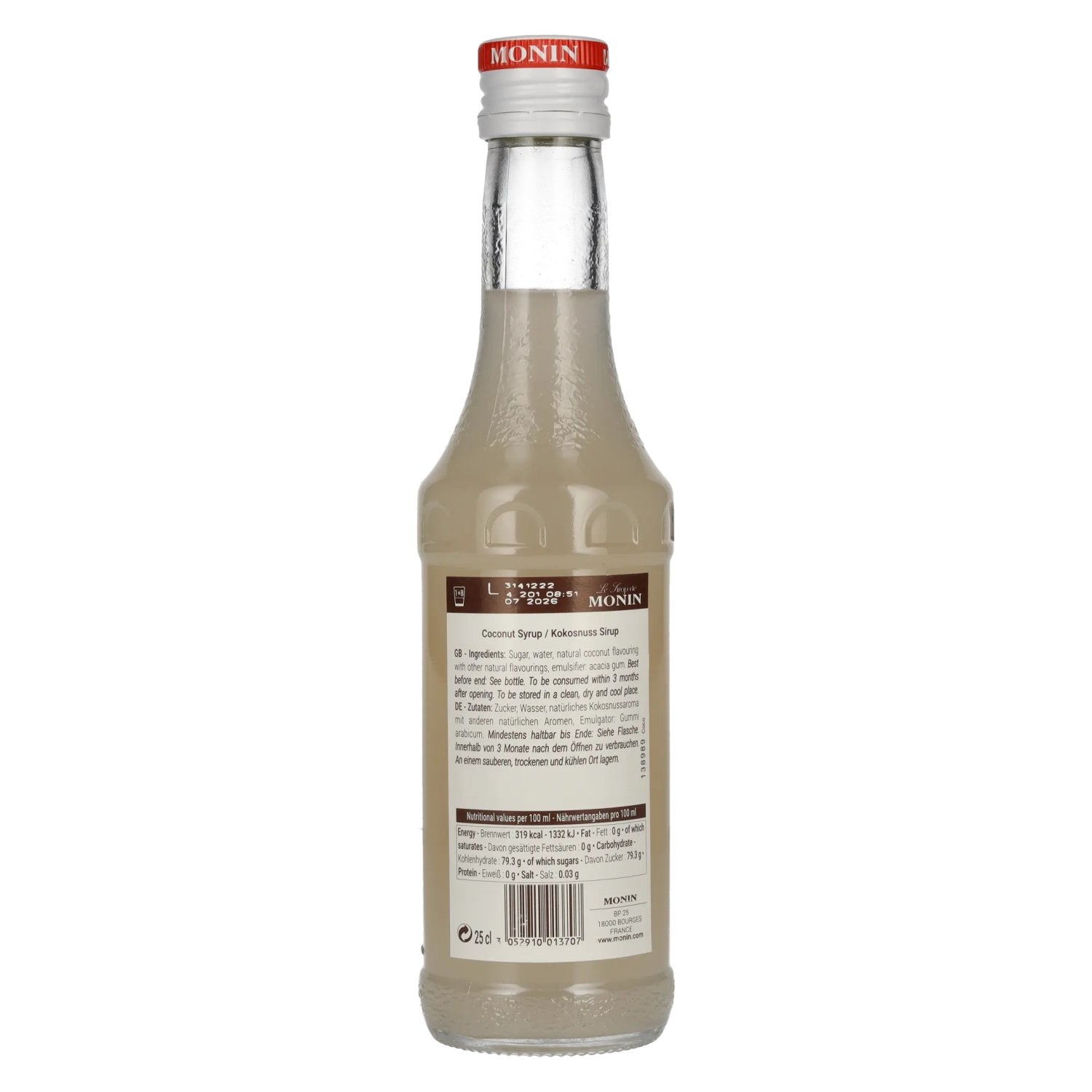 Le Sirop de Monin NOIX DE COQUES 0,25l