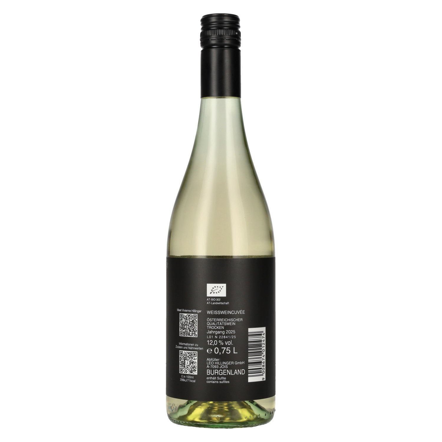 Hillinger Vv White 2025 12% Vol. 0,75l