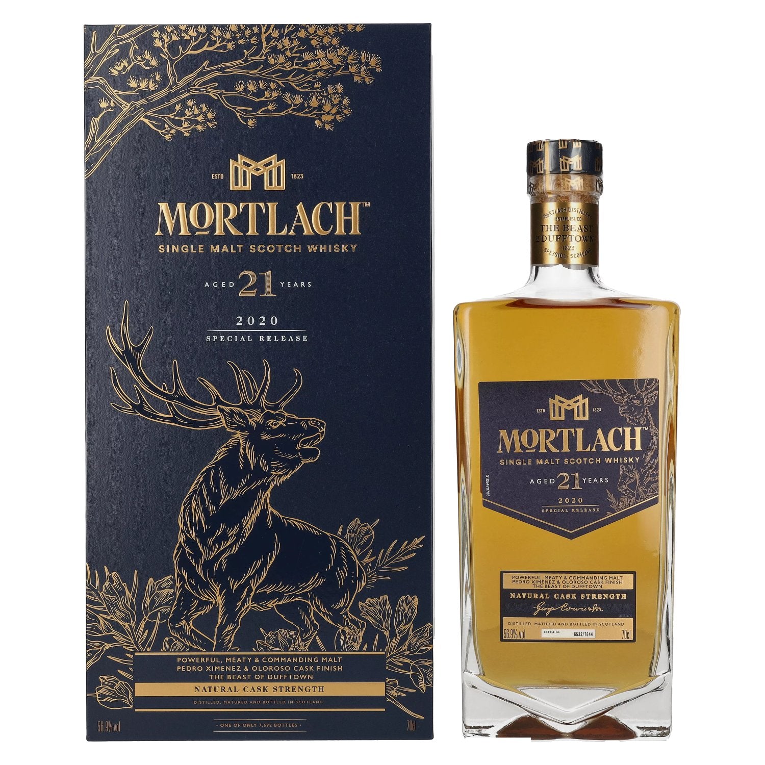 Mortlach 21 Years Old Single Malt Special Release 2020 56,9% vol. 0,7l en boîte cadeau