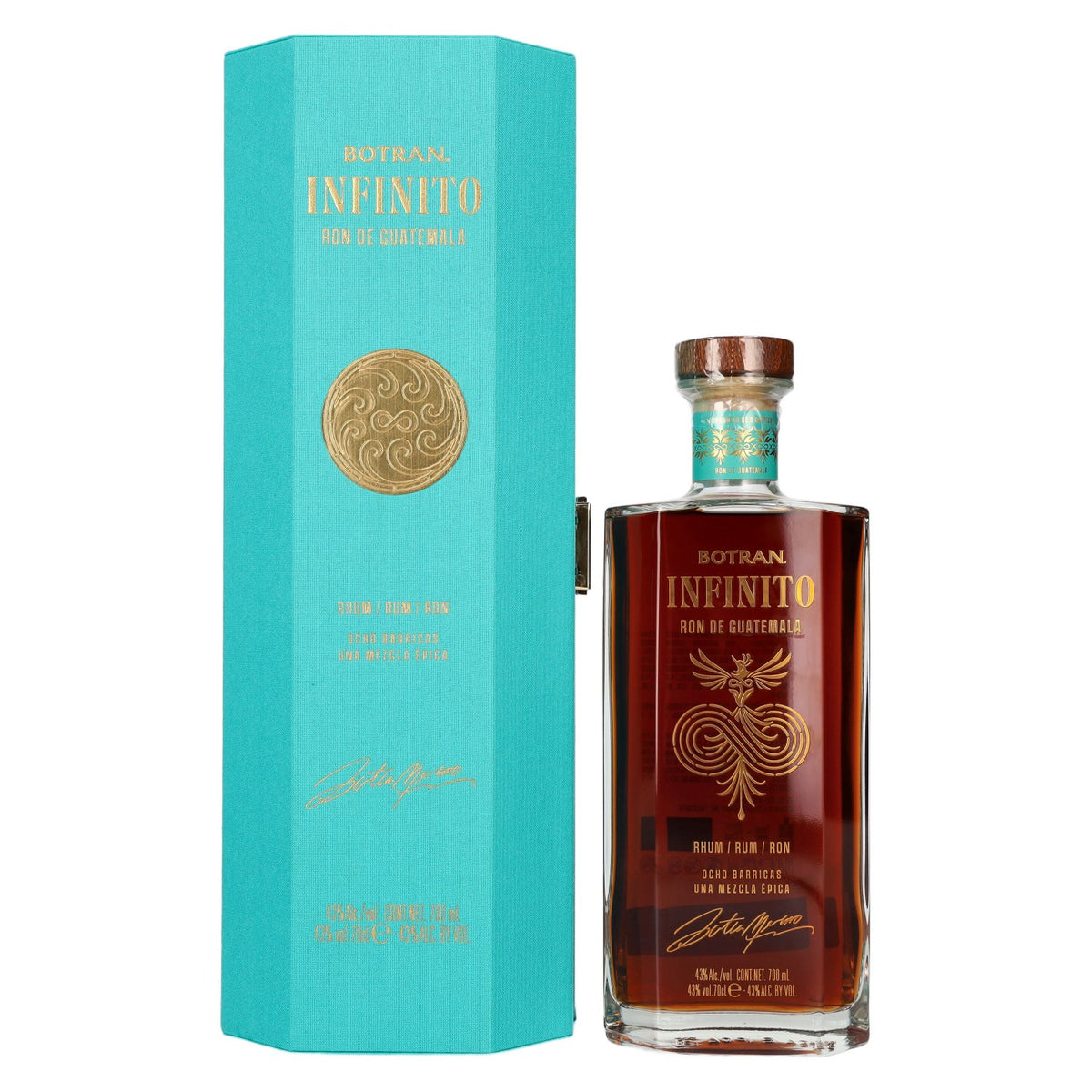 Botran INFINITO Ron de Guatemala Rum 43% vol. 0,7 l in geschenkverpakking