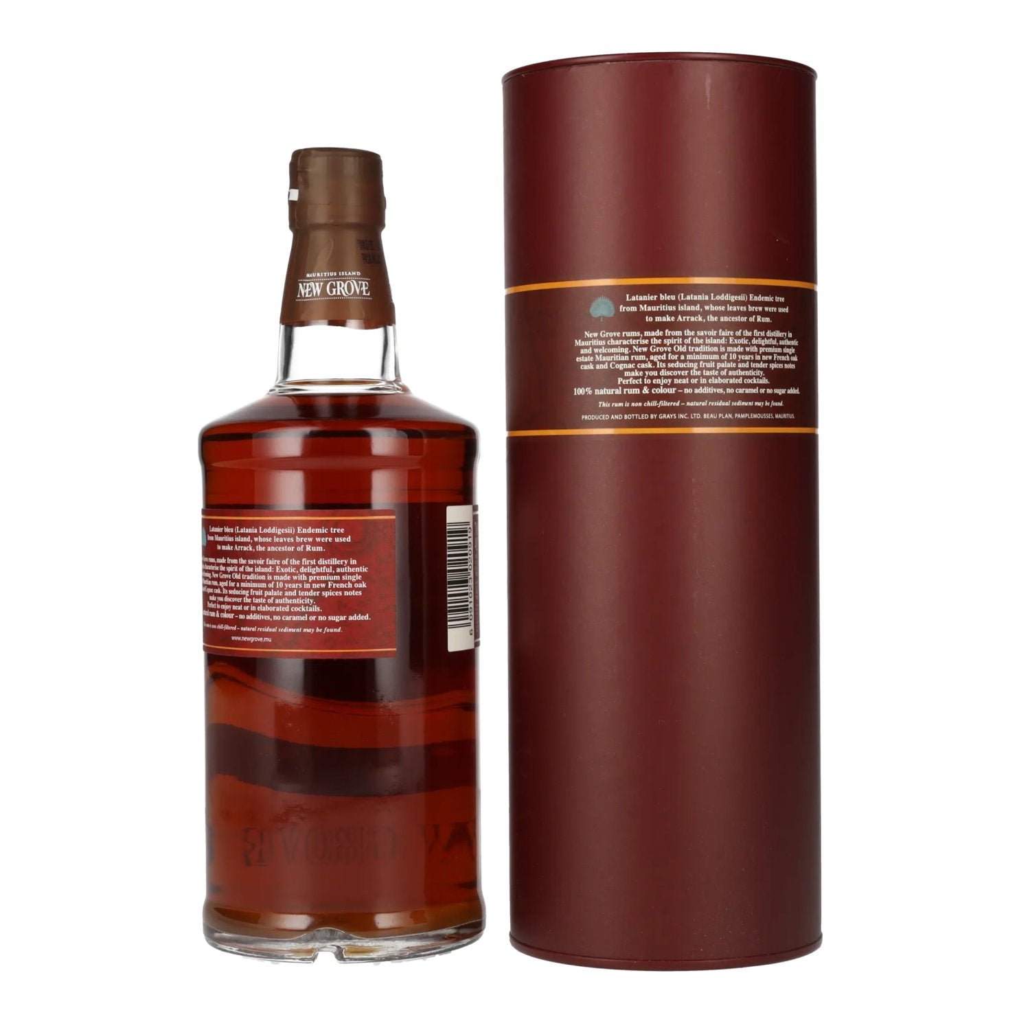 New Grove OLD TRADITION 10 Years Old Mauritius Island Rum 40% Vol. 0,7l en boîte cadeau