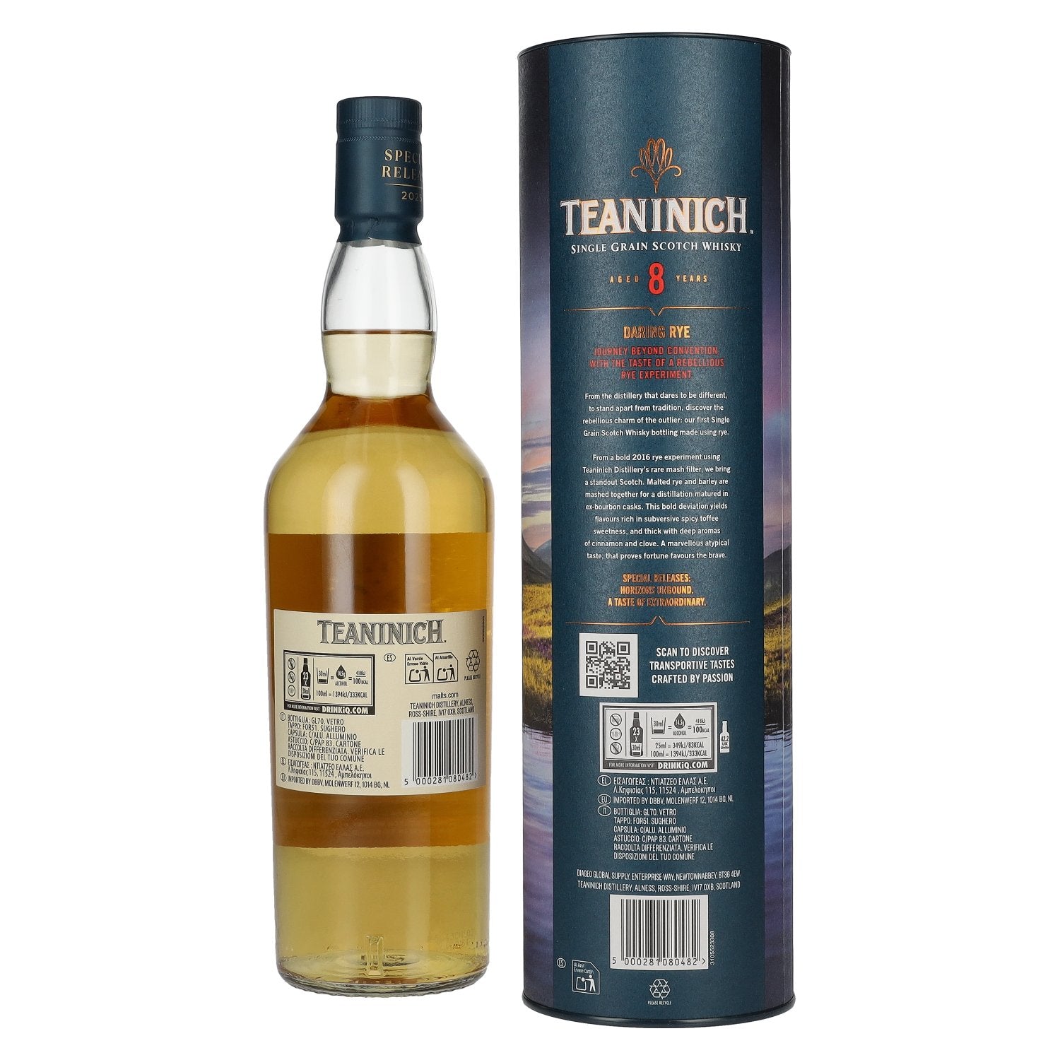 Teaninich 8 Years Old DARING RYE Single Grain Special Release 60,3% Vol. 0,7l in Geschenkbox