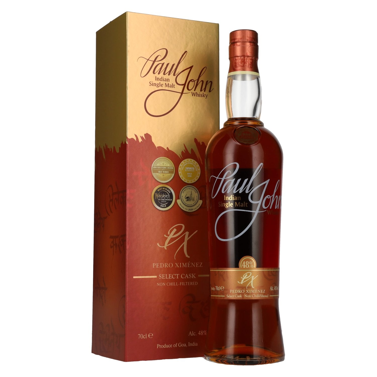 Paul John PX SELECT CASK Indian Single Malt Whisky 48% vol. 0,7l en boîte cadeau
