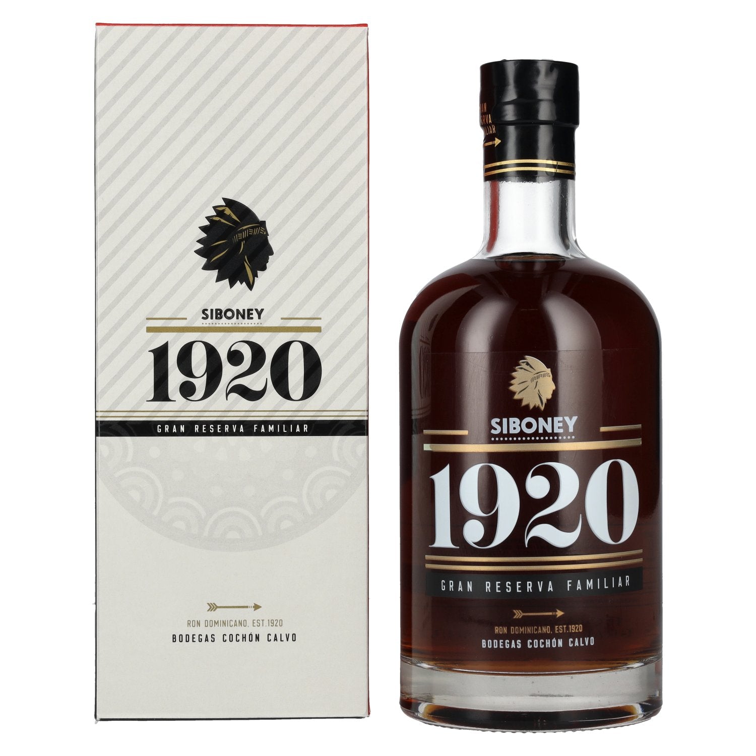 Ron Siboney 1920 GRAN RESERVA FAMILIAR Ron Dominicano 38% Vol. 0,7l in geschenkverpakking