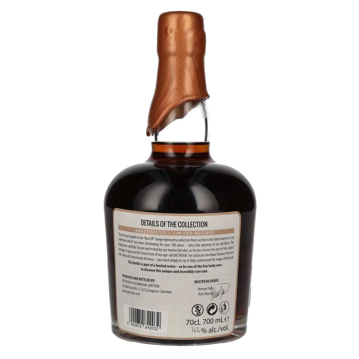 Dictador BEST OF 1980 APASIONADO Colombian Rum 37YO/260917/EX-P112 42% ABV 0.7l
