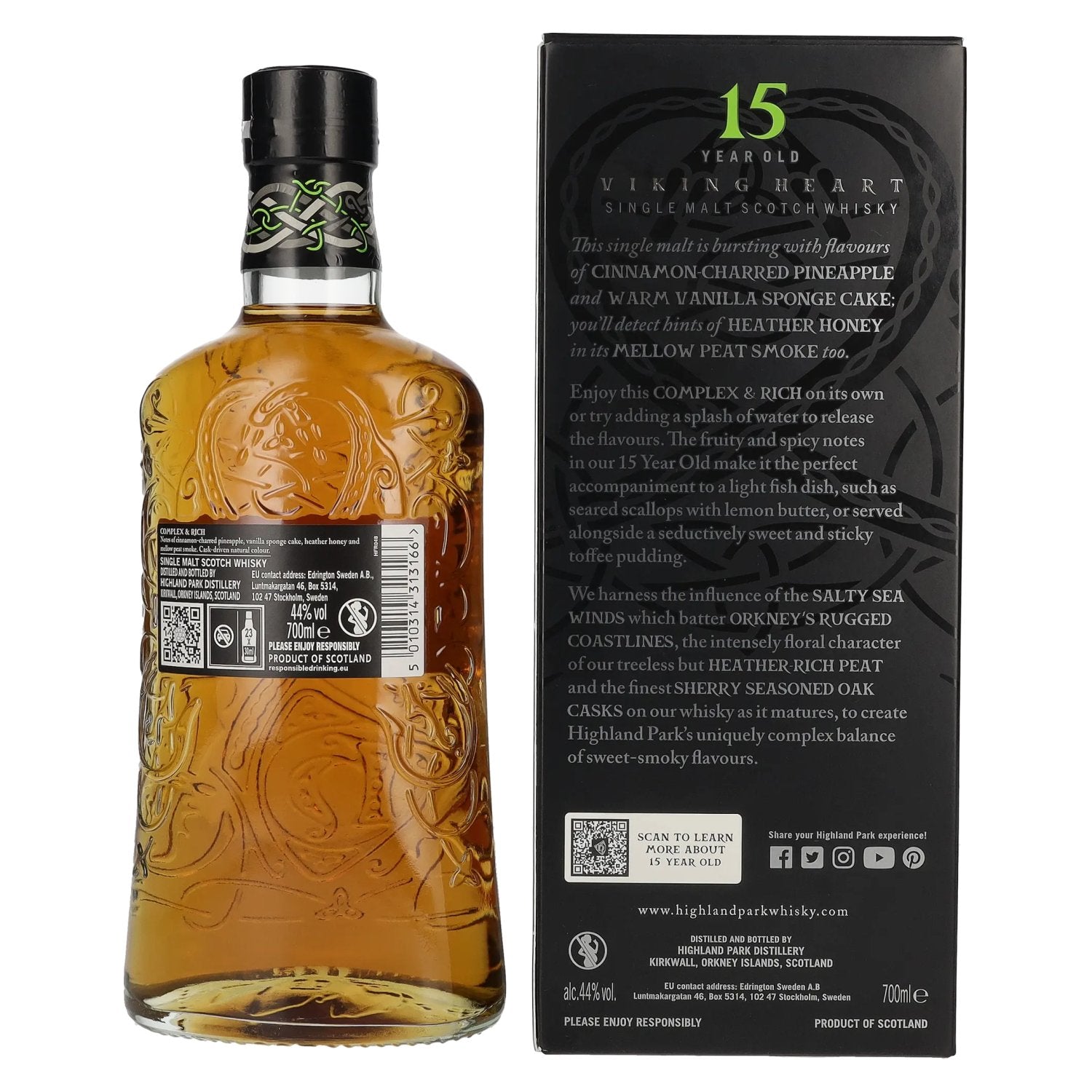 Highland Park 15 Years Old VIKING HEART 44% Vol. 0,7l in Geschenkbox