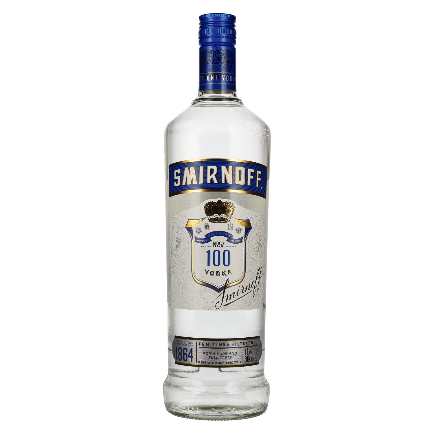 Smirnoff Triple Distilled 100 PROOF Wodka Blue Label 50% Vol. 1l