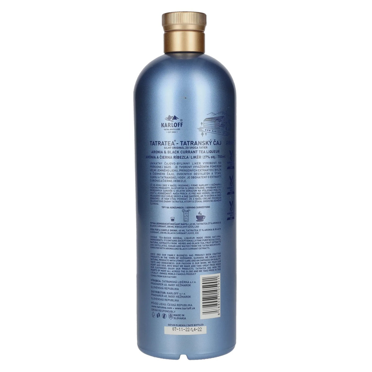 Tatratea Liqueur de thé à l'aronia et au cassis, 27 % vol., 0,7 l