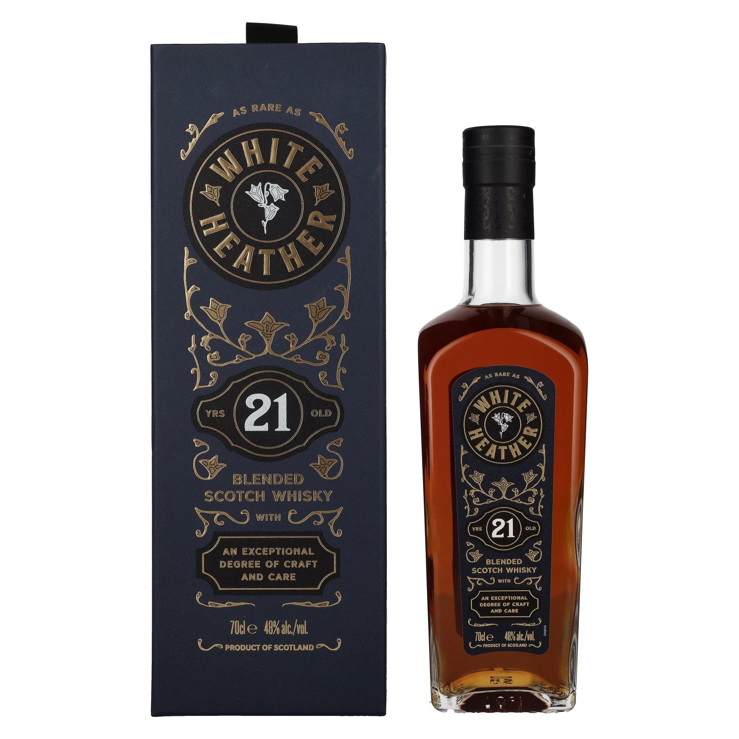 White Heather 21 Years Old Blended Scotch Whisky 48% Vol. 0,7l in Geschenkbox