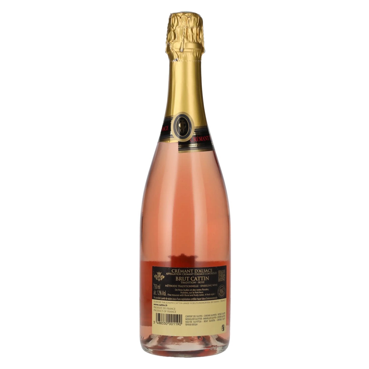 Crémant d'Alsace Brut Cattin Rosé Méthode Traditionnelle 12% Vol. 0,75l