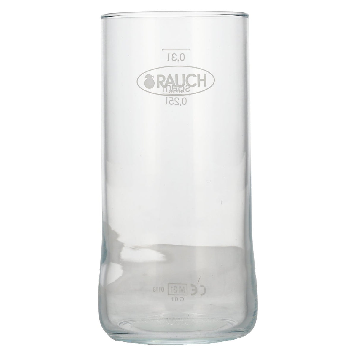 Rauch Fruchtsaft glass with calibration markings