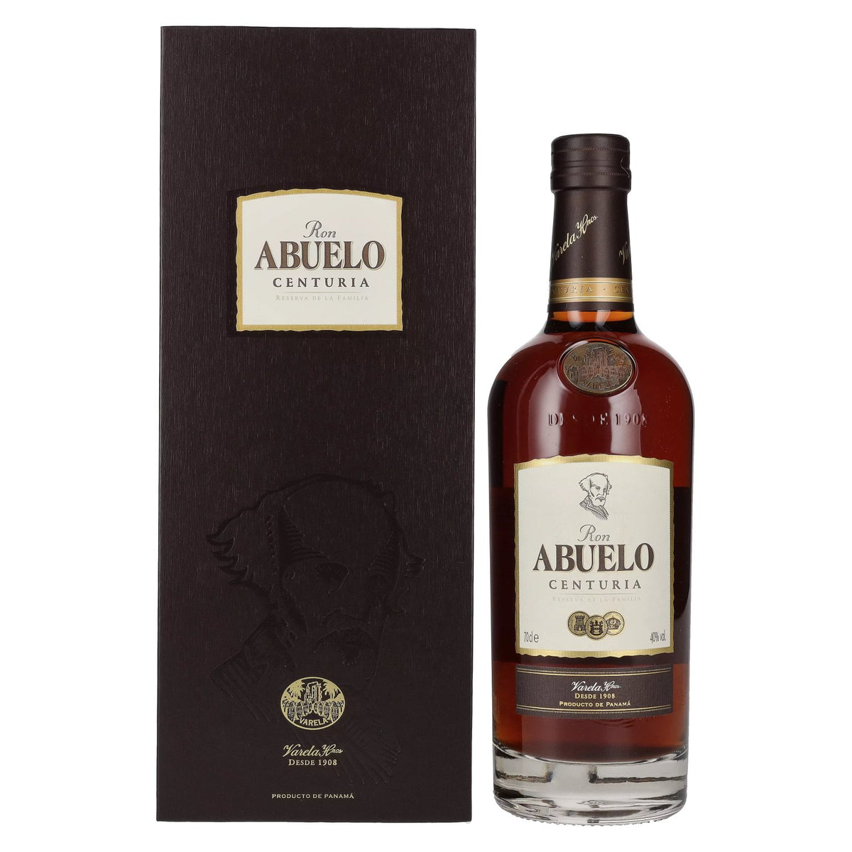 Ron Abuelo CENTURIA Reserva de la Familia 40 % vol., 0,7 l, dans un coffret en bois