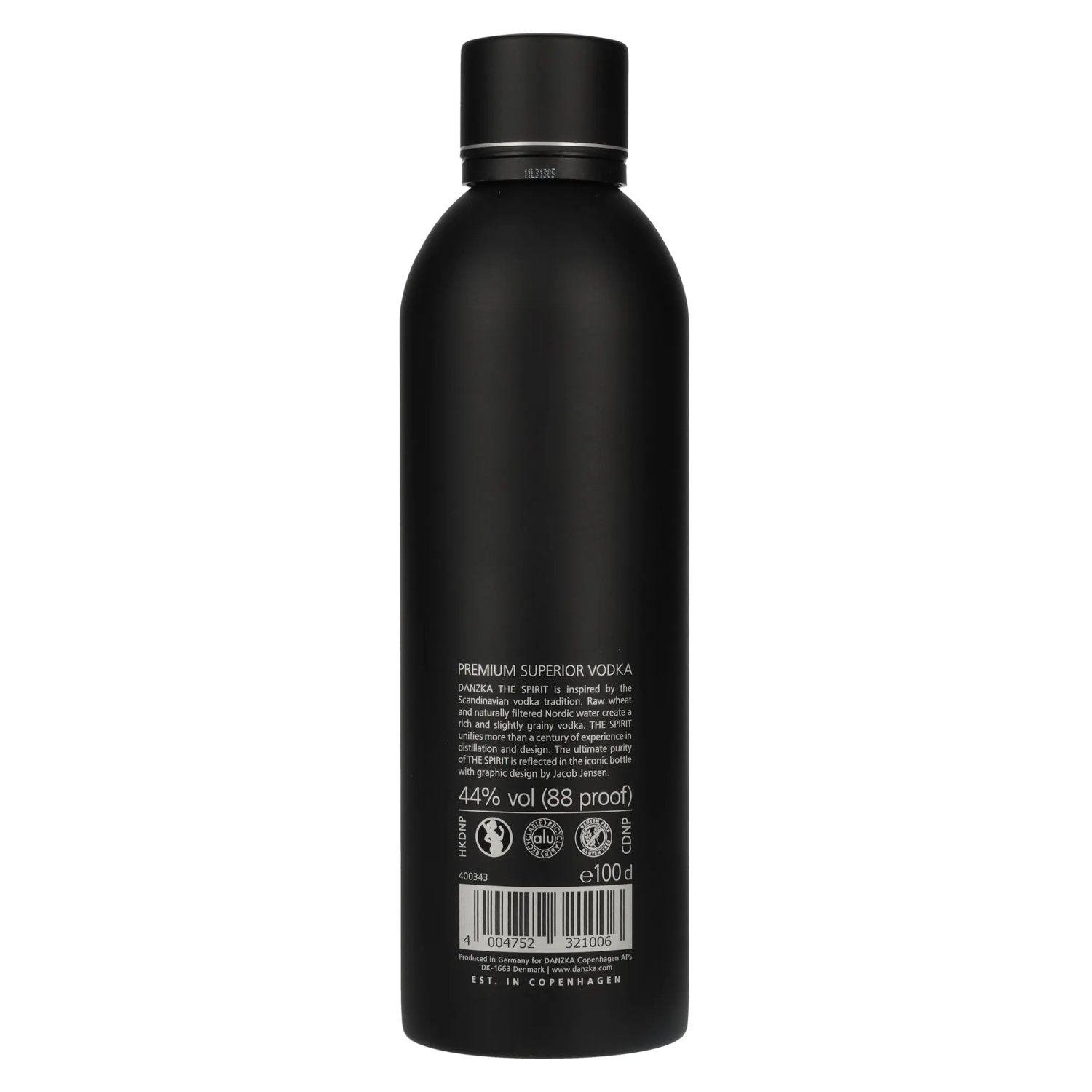 Danzka Vodka THE SPIRIT Premium Superior Vodka 44% Vol. 1l
