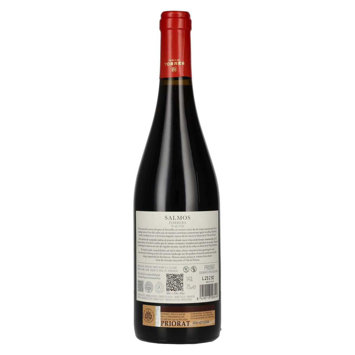 Torres Salmos Porrera Vi de Vila PRIORAT 2021 14% vol. 0,75 l
