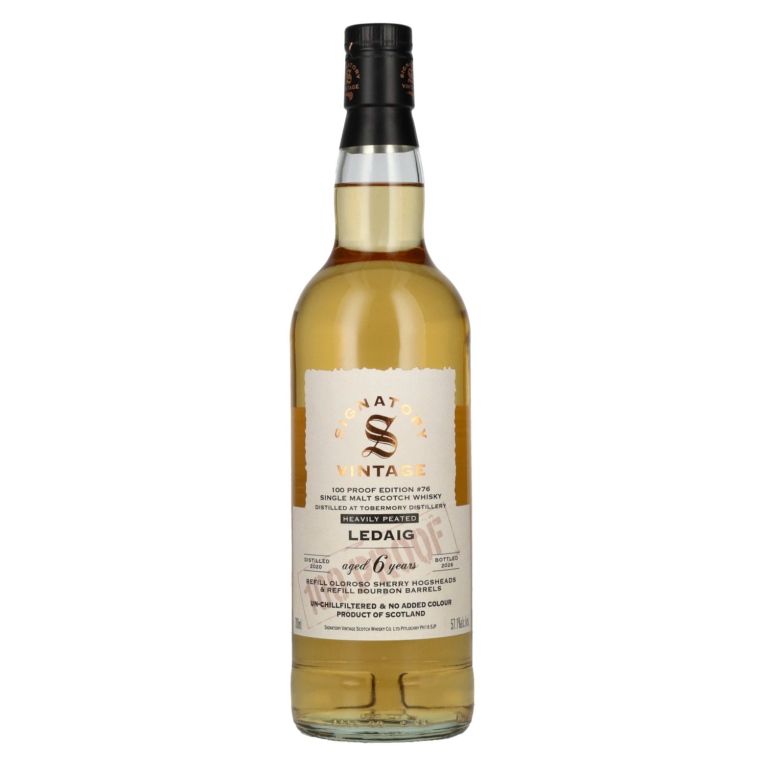 Signatory Vintage 100 Proof Edition LEDAIG 6 Years Old Single Malt #76 2020 57,1% vol. 0,7 l