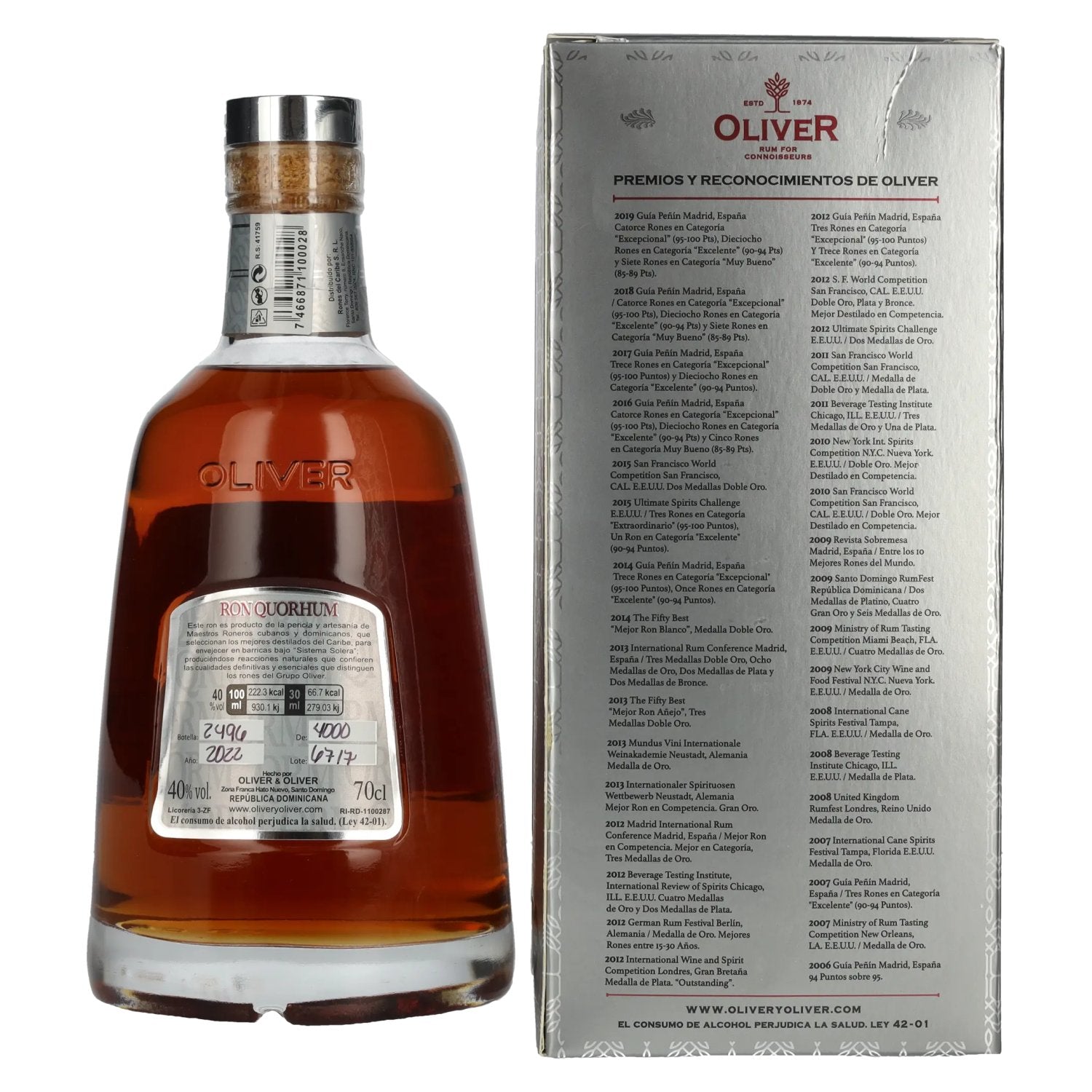 Ron Quorhum 15 Sistema Solera 40% Vol. 0,7l in Geschenkbox