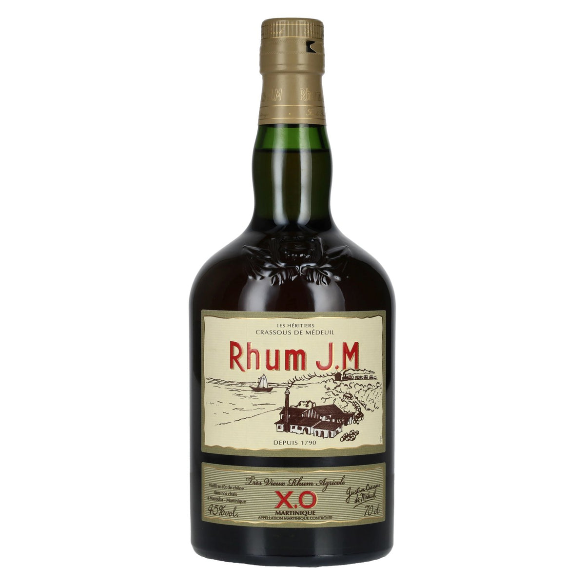 Rhum J.M Très Vieux Rhum Agricole X.O 45 % vol. 0,7 l