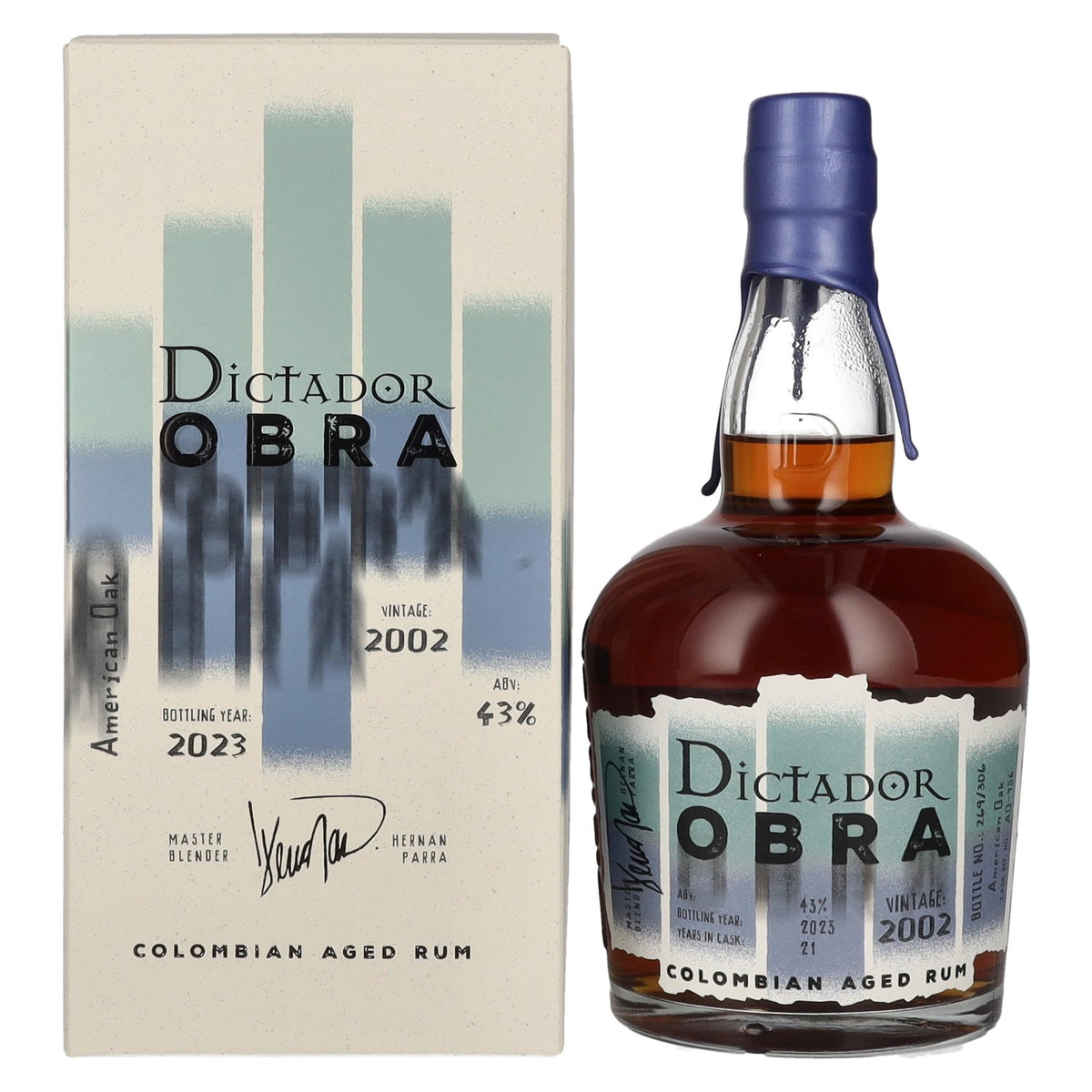 Dictador OBRA VINTAGE 21 Years Old AMERICAN OAK CASK Rum 2002 43% vol. 0.7 l in a gift box