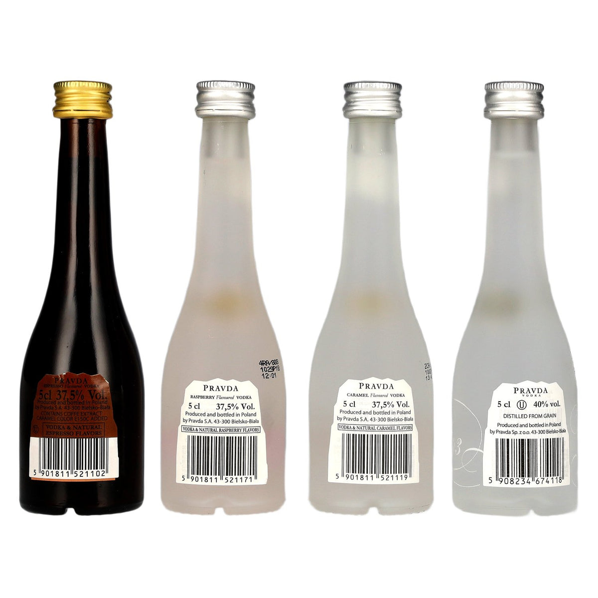 Pravda Vodka 38.1% vol. 4 x 0.05 l