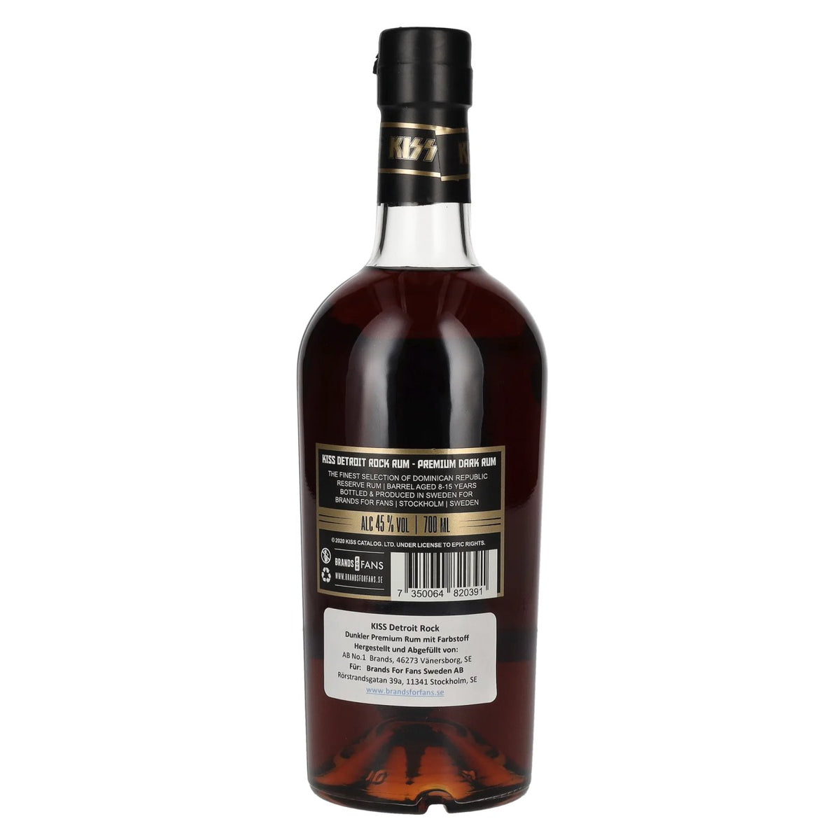 Kiss Detroit Rock Premium Dark Rum 45% vol. 0.7 l