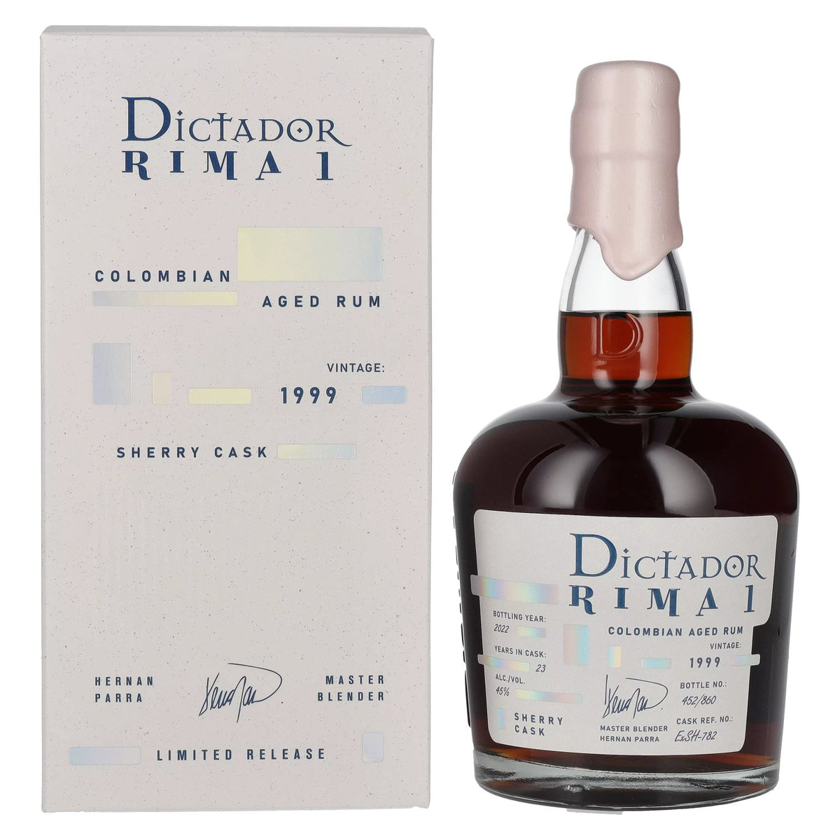 Dictador RIMA 1 23 Years Old SHERRY Cask Vintage 1999 45% ABV 0.7 litres in a gift box