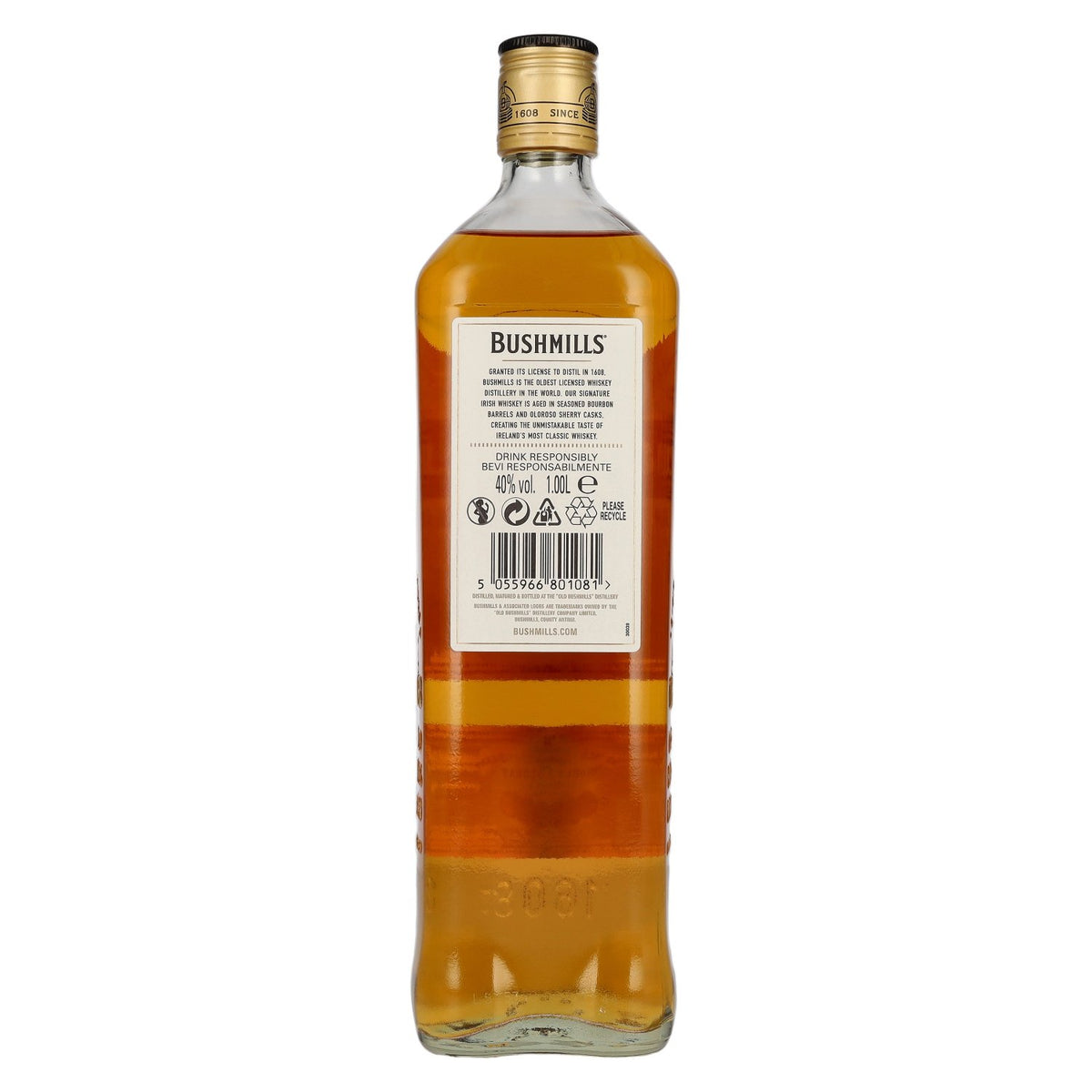 Whisky irlandais original Bushmills triple distillation, 40 % vol., 1 l