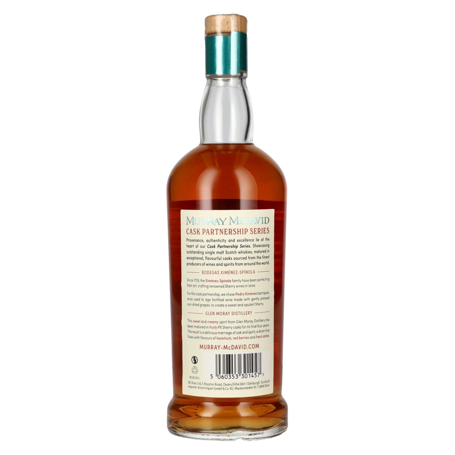 Murray McDavid PARTNERSHIP SERIES 8 ans d'âge Glen Moray PX Sherry Cask 2017 55,3 % vol. 0,7 l