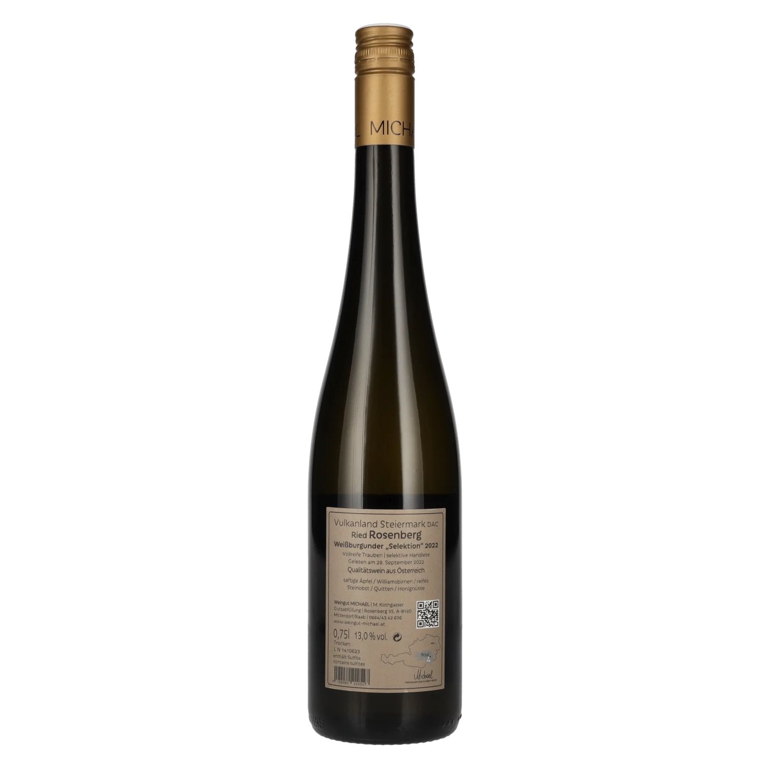 MICHAEL Pinot Blanc Ried Rosenberger Selection Vulkanland Steiermark DAC 2022 13% Vol. 0,75l
