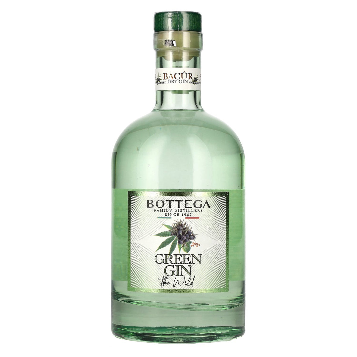 Bottega BACÛR The Wild Green Distilled Dry Gin 40% ABV 0.7l