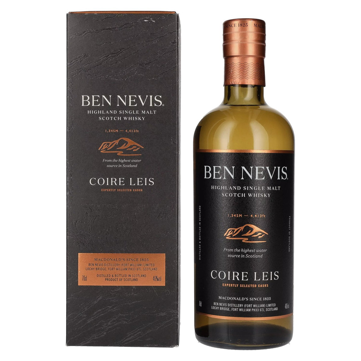 MacDonald's Ben Nevis COIRE LEIS Highland Single Malt 46% ABV 0.7l in a gift box