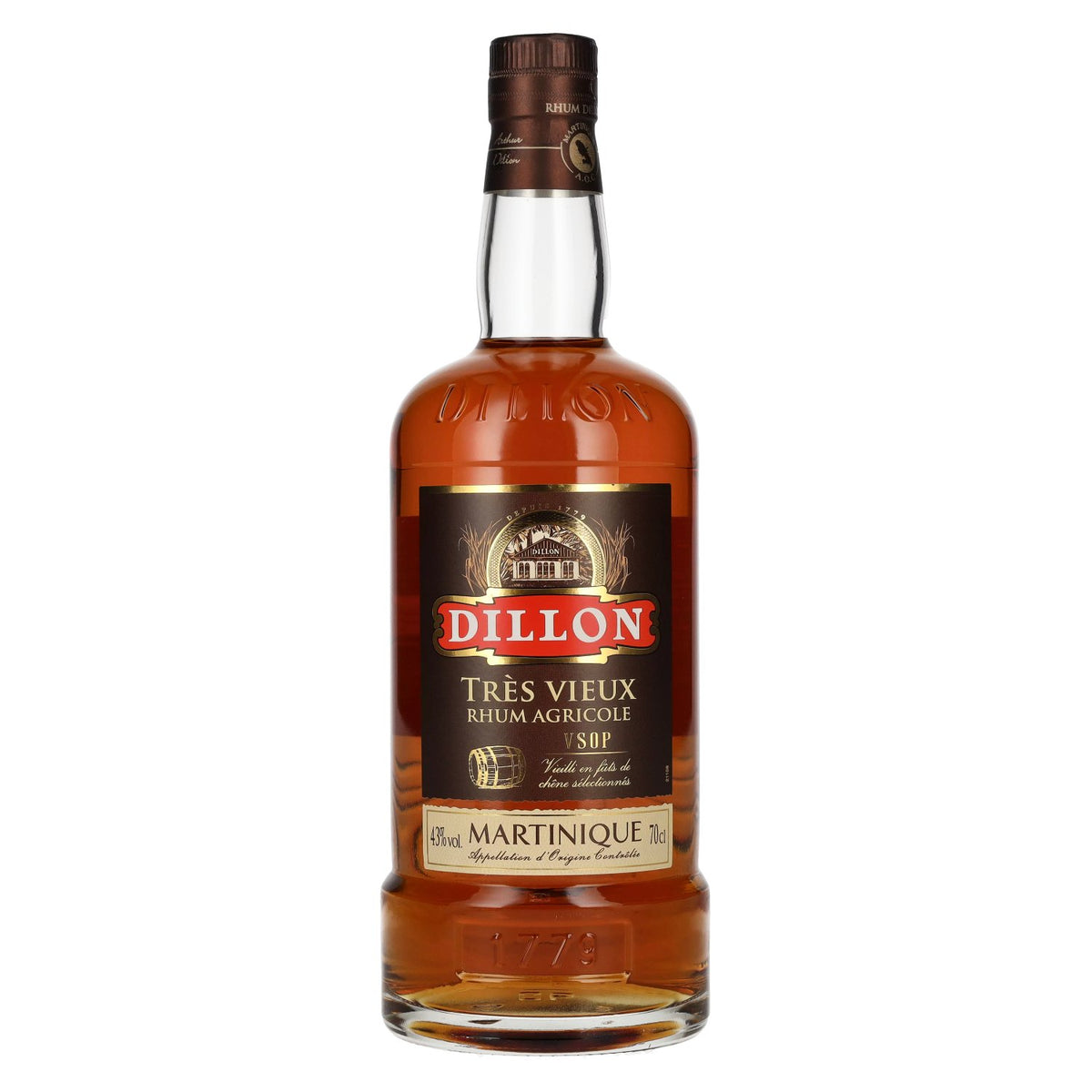 Dillon V.S.O.P. Très Vieux Rhum Agricole 43% vol. 0.7 l