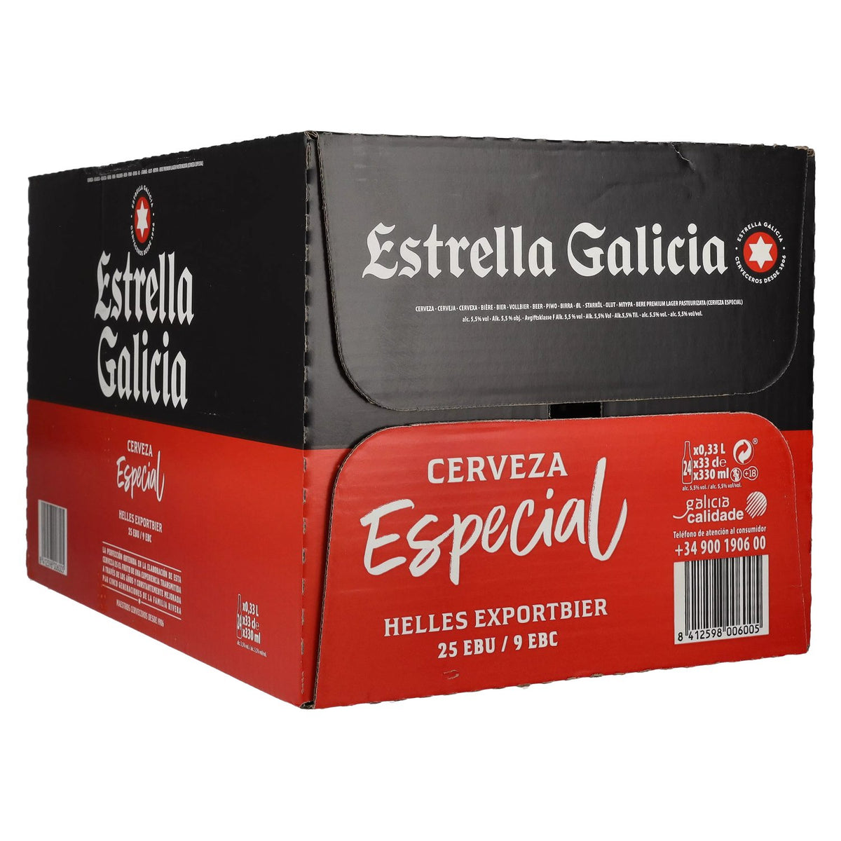Estrella Galicia Cerveza Especial 5.5% ABV 24 x 0.33 l