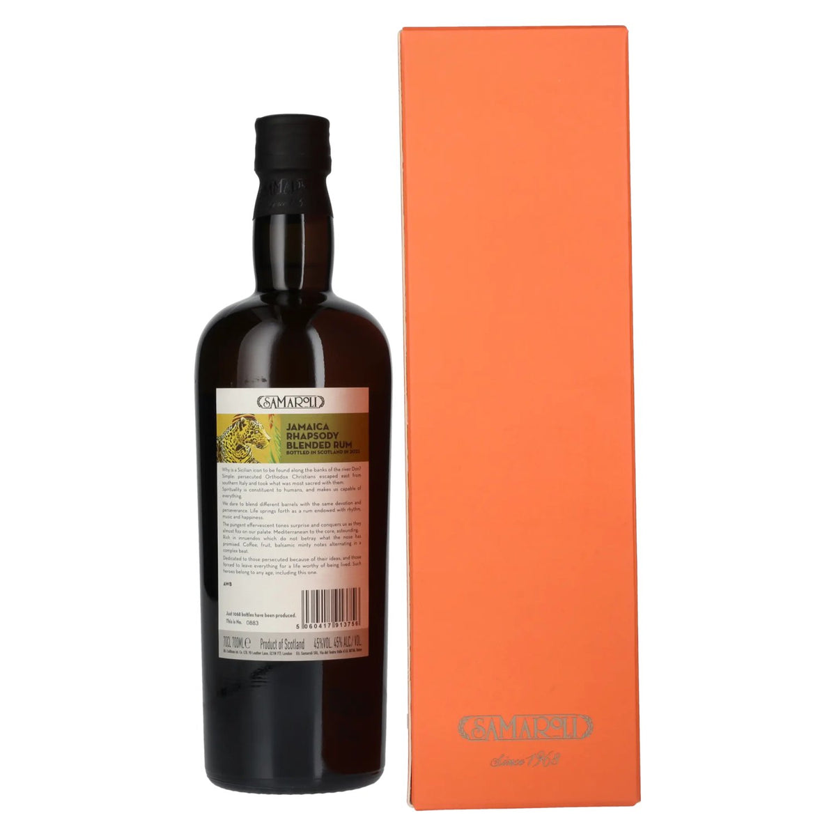 Samaroli Jamaica Rhapsody Rhum assemblé 2022 45 % vol. 0,7 l dans un coffret cadeau