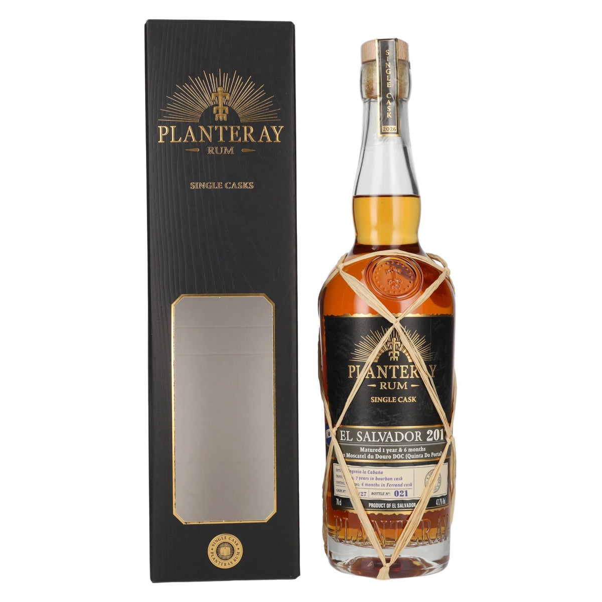 Planteray Rum EL SALVADOR Single Cask White Muscatel Barrel 2017 47,7% vol. 0,7 l in geschenkverpakking