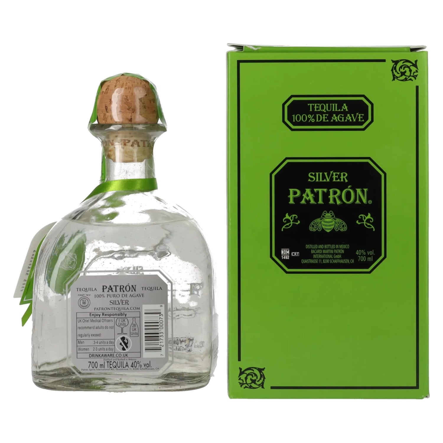 Patrón Tequila Silver 40% Vol. 0,7l in Geschenkbox