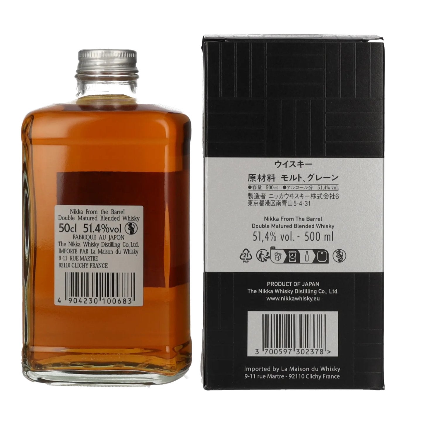Nikka From the Barrel Double Matured Blended Whisky 51,4% vol. 0,5l en coffret cadeau