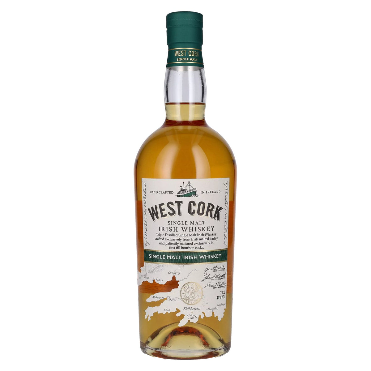 West Cork Irish Whiskey single malt, 40 % vol., 0,7 l