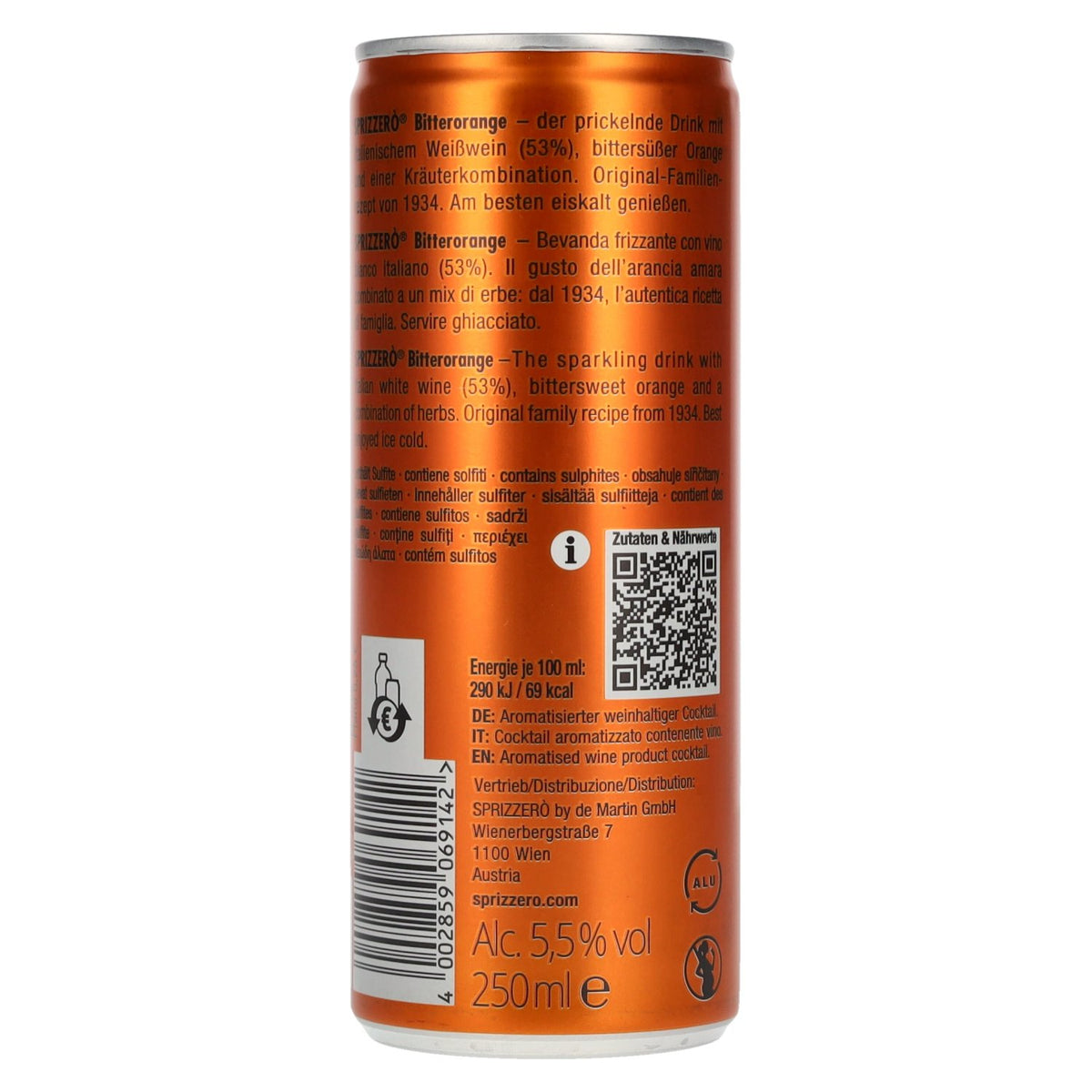 Sprizzerò Sprizz Bitter Orange 5.5% ABV 12 x 0.25 l tins (deposit required)