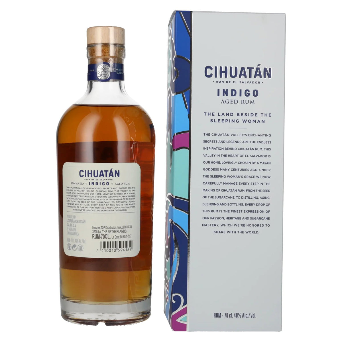 Cihuatán 8 Years INDIGO Rum El Salvador 40% ABV 0.7l in a gift box