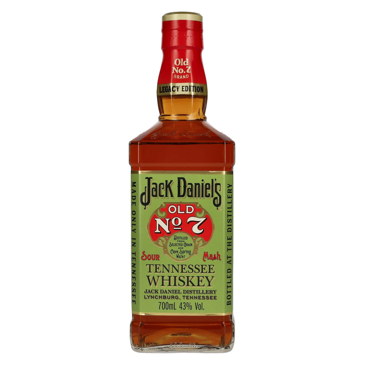 Jack Daniel's Sour Mash Tennessee Whiskey LEGACY EDITION No. 1 - GREEN DESIGN 43% Vol. 0,7l