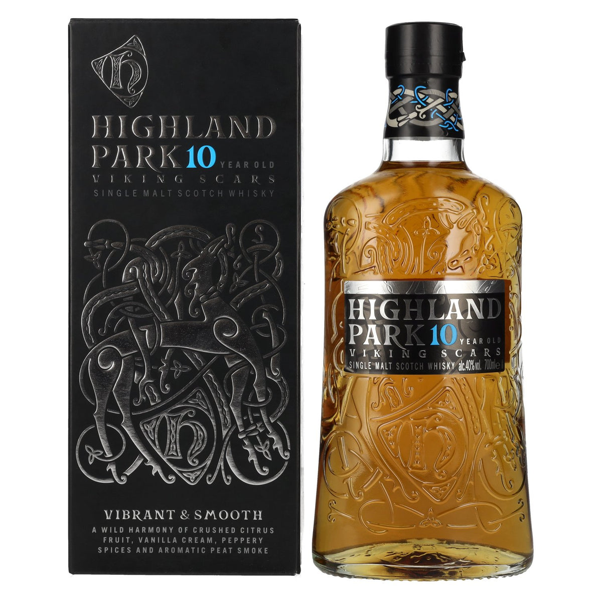 Highland Park 10 Years Old VIKING SCARS 40% vol. 0,7 l in geschenkverpakking