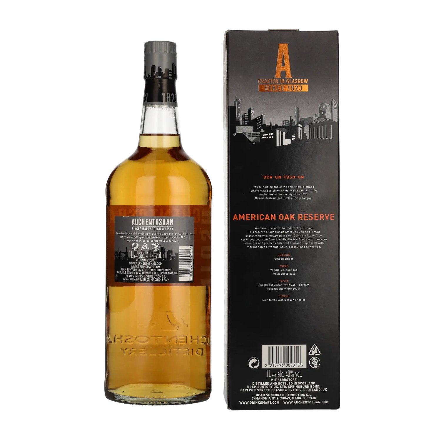 Auchentoshan AMERICAN OAK Single Malt Scotch Whisky 40% Vol. 1l in geschenkverpakking