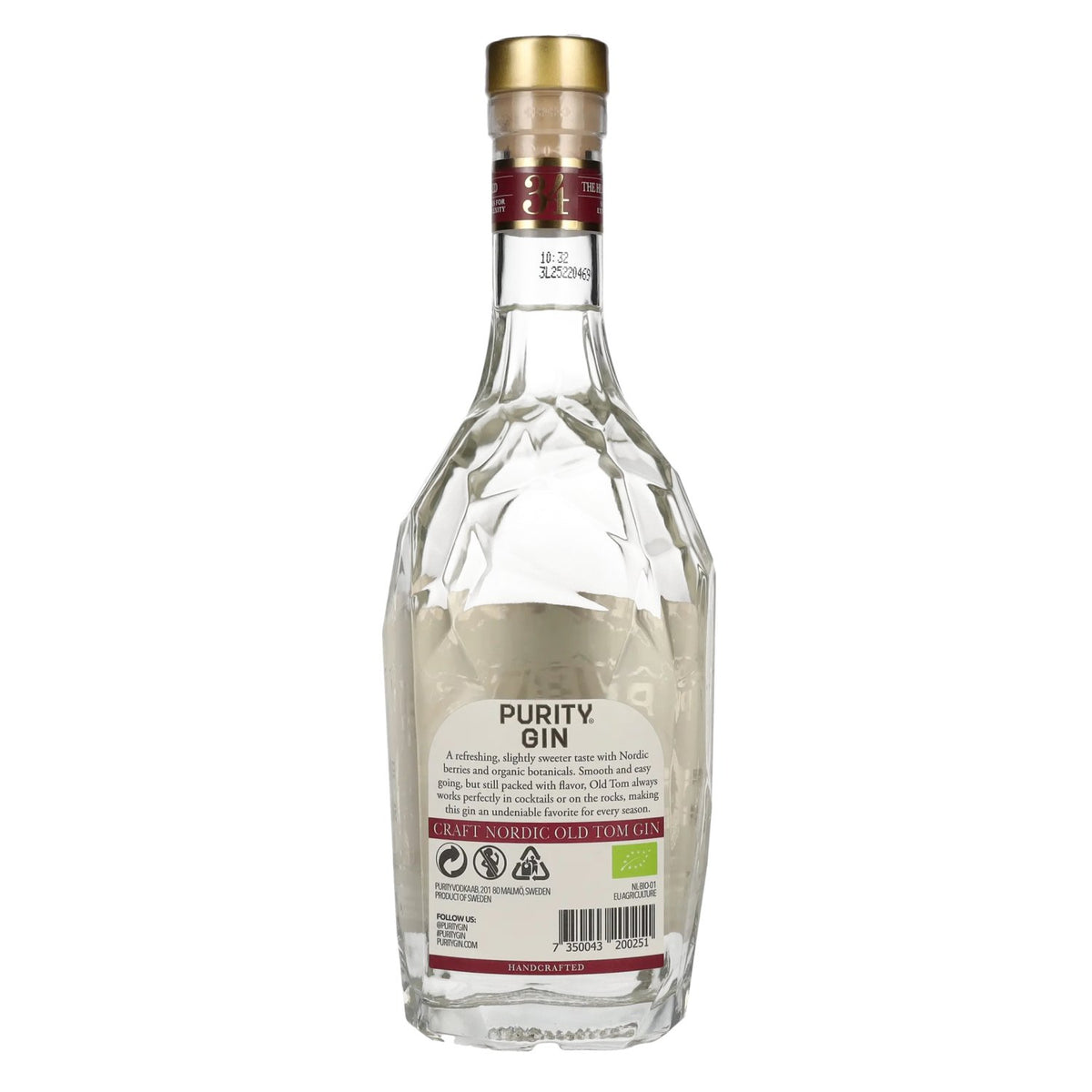 Purity 34 CRAFT NORDIC OLD TOM Organic Gin 43% vol. 0.7 l
